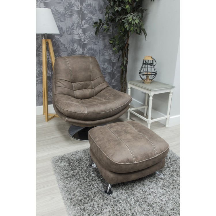 Axis occasional chair and footstool